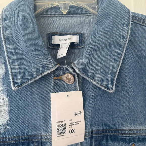 Forever 21 Blue Denim Jacket with authentic LV patches - Picture 3 of 5